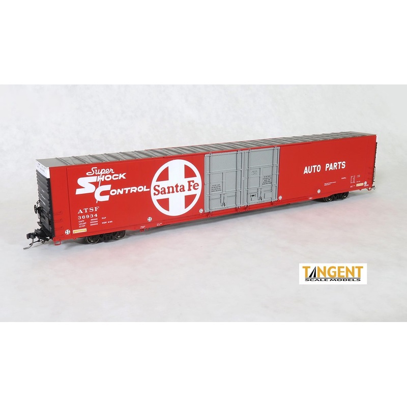 Tangent Scale Models 25023-02 HO Scale Greenville 86' Auto Parts Boxcar Santa Fe ATSF 36911