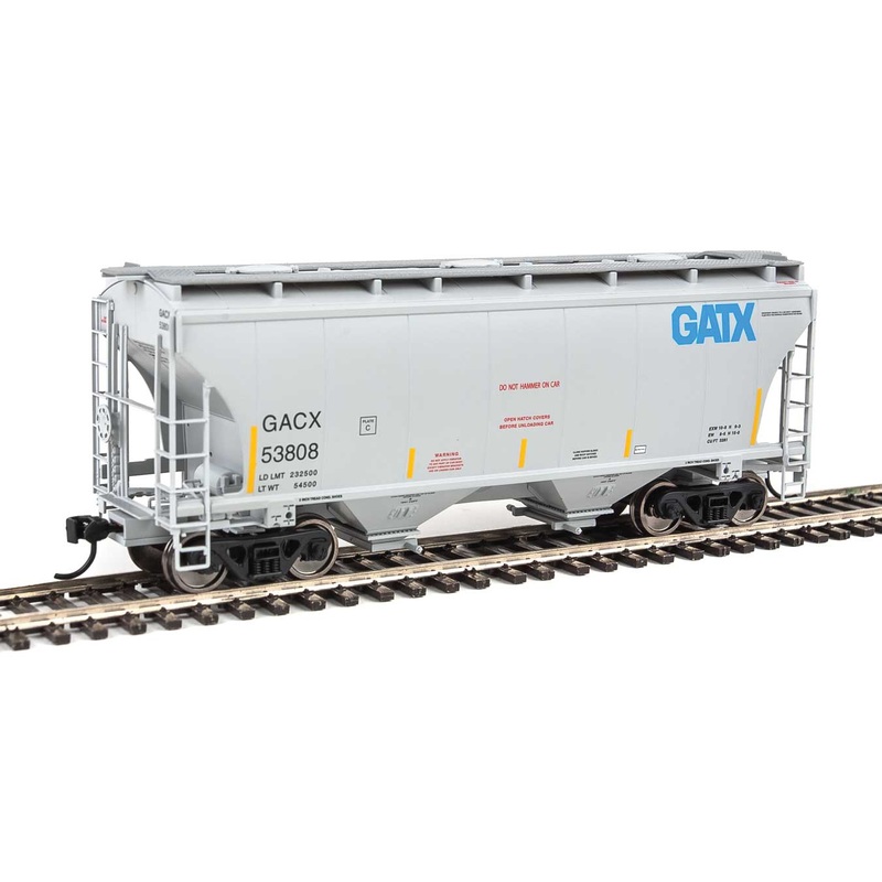 Walthers 910-7555 HO 39' Trinity 3281 2-Bay Covered Hopper GATX/GACX 53808