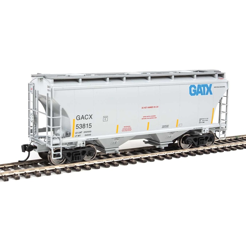 Walthers 910-7556 HO 39' Trinity 3281 2-Bay Covered Hopper GATX/GACX 53815