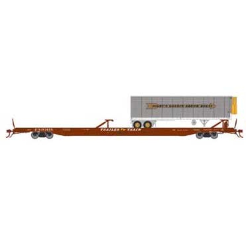 Athearn Genesis G69995 HO Scale F89-F Flatcar Brown Trailer Train XTTX 153655 with Digby Trailer