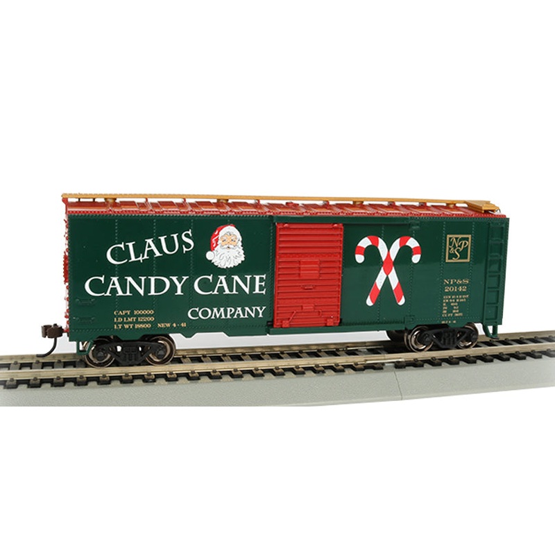 Bachmann 17007 HO Scale PS-1 40' Boxcar Claus Candy Cane Co