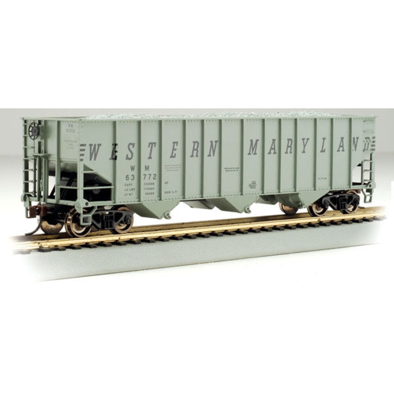Bachmann 18737 HO Scale 100 Ton 3 Bay Hopper Western Maryland WM 63834
