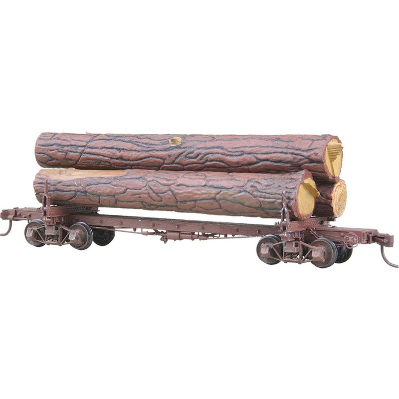 Kadee 102 HO Scale 42' Skeleton Log Car Kit with Logs