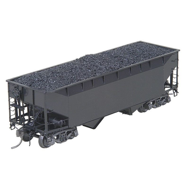 Kadee 7501 HO Scale 50 Ton AAR 2 Bay Offset Open Hopper Black Undecorated