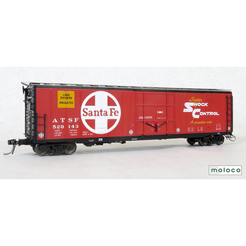 Moloco Trains 21001 HO Scale Topeka Built Bx-94 50' XMLI 10'0" Offset Door Boxcar Santa Fe ATSF