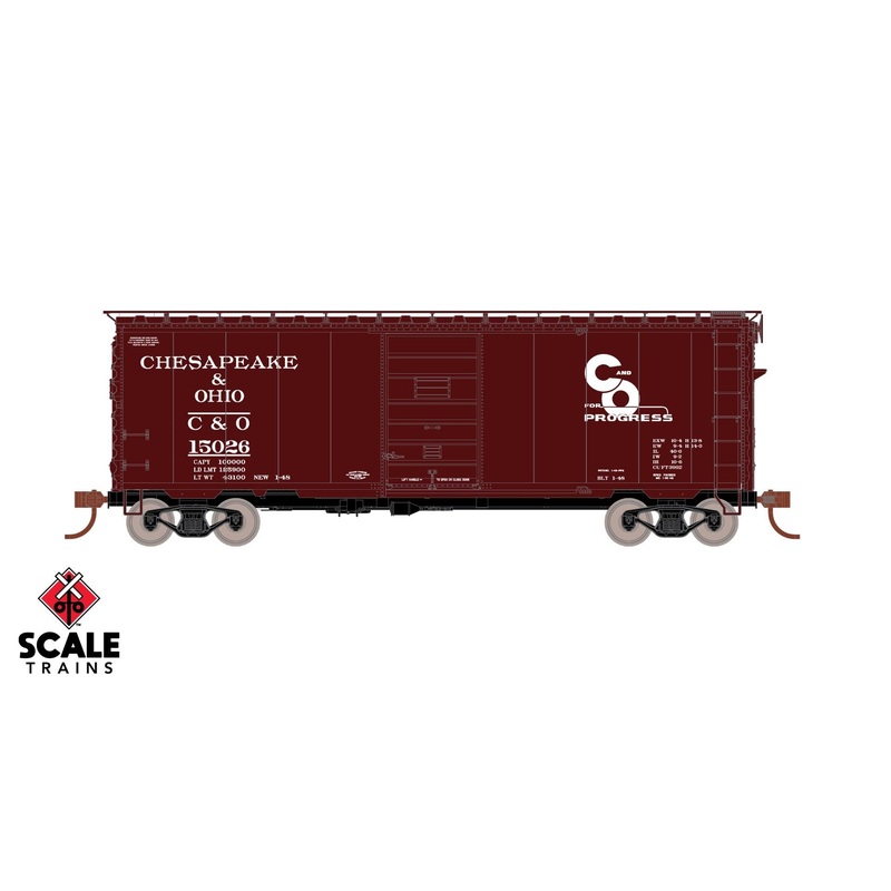 ScaleTrains Kit Classics 1229 HO Scale PS-1 Boxcar Chesapeake & Ohio C&O 15721