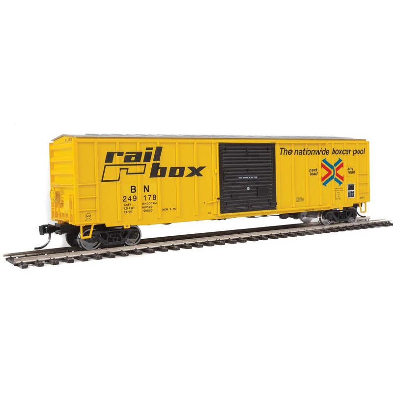 Walthers 910-1826 HO 50' ACF Boxcar ex-Railbox Burlington Northern Patch BN 249178