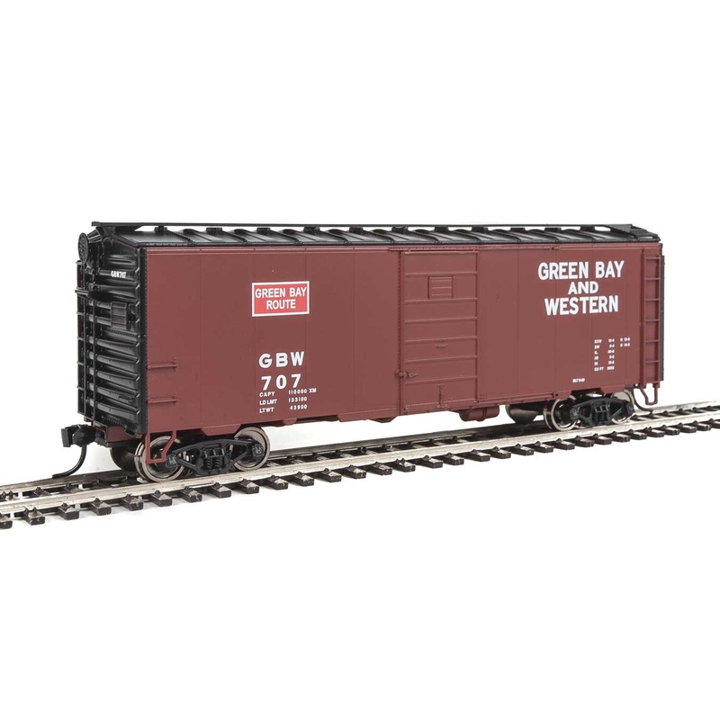 Walthers Mainline 910-1424 HOScale PS-1 40' Boxcar Green Bay & Western GBW 707