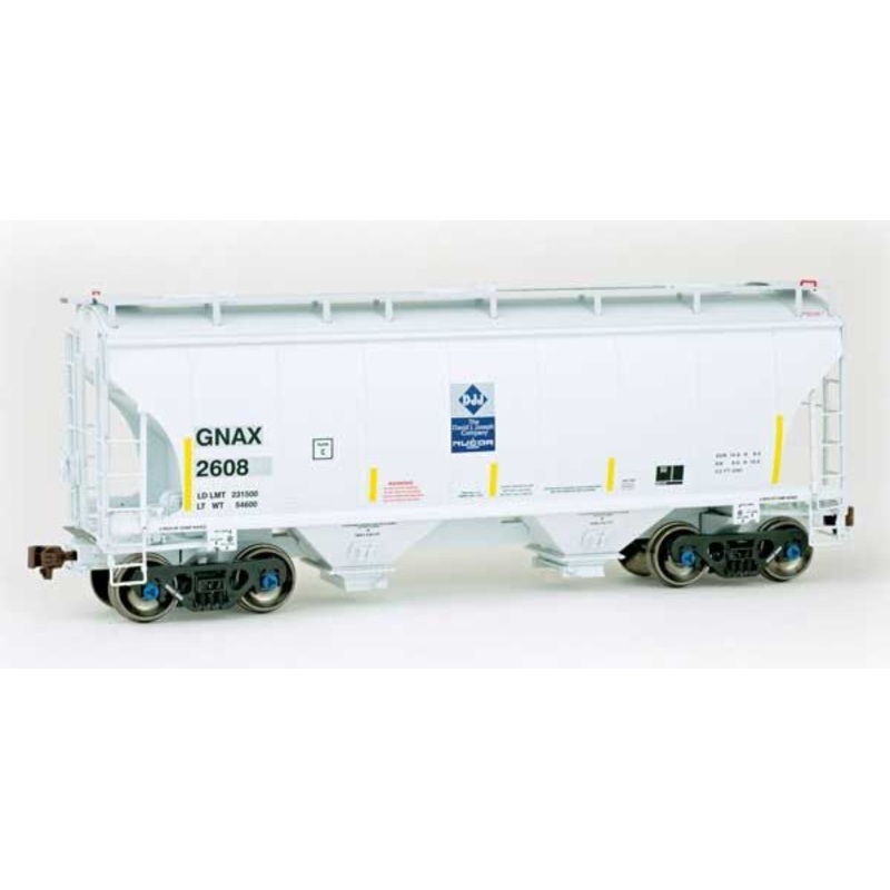 American Limited Models 2020 HO Scale Trinity 3281 2-Bay Covered Hopper "DJ Joseph" Holcim GNAX 2608