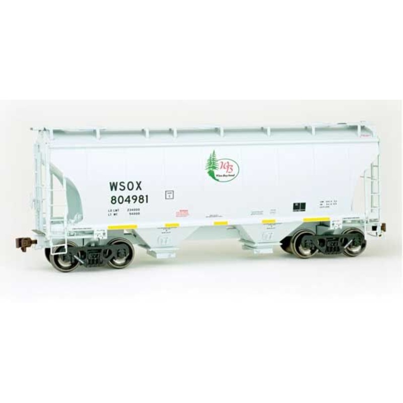 American Limited Models 2049 HO Scale Trinity 3281 2-Bay Covered Hopper Winn Bay Sound WSOX 804981