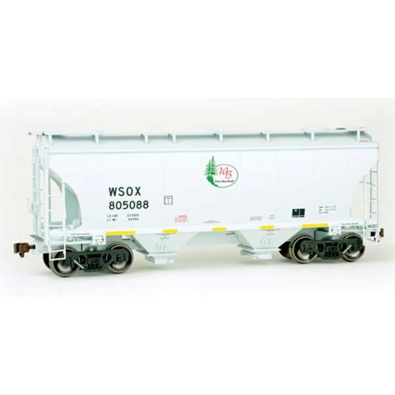 American Limited Models 2053 HO Scale Trinity 3281 2-Bay Covered Hopper Winn Bay Sound WSOX 805088