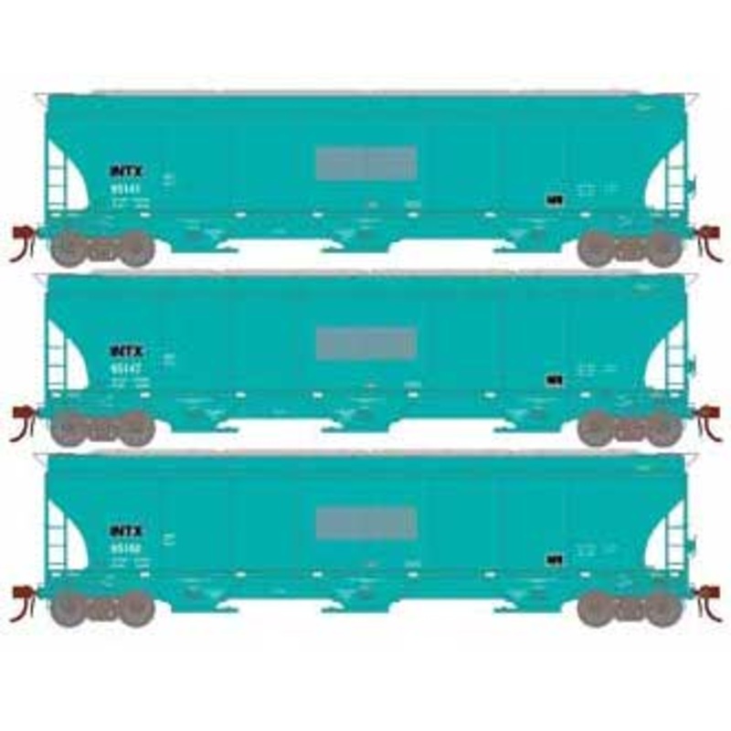 Athearn Genesis G97154 HO Scale Trinity 3 Bay Covered Hopper Ex-AGP INTX 3 Pack #2