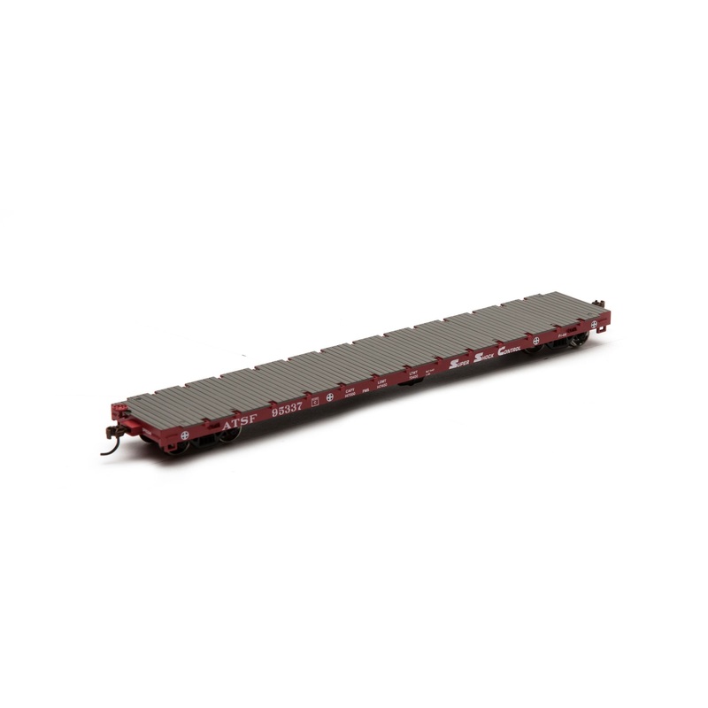 Athearn HO Scale 97832 60' Flatcar Santa Fe ATSF 95337