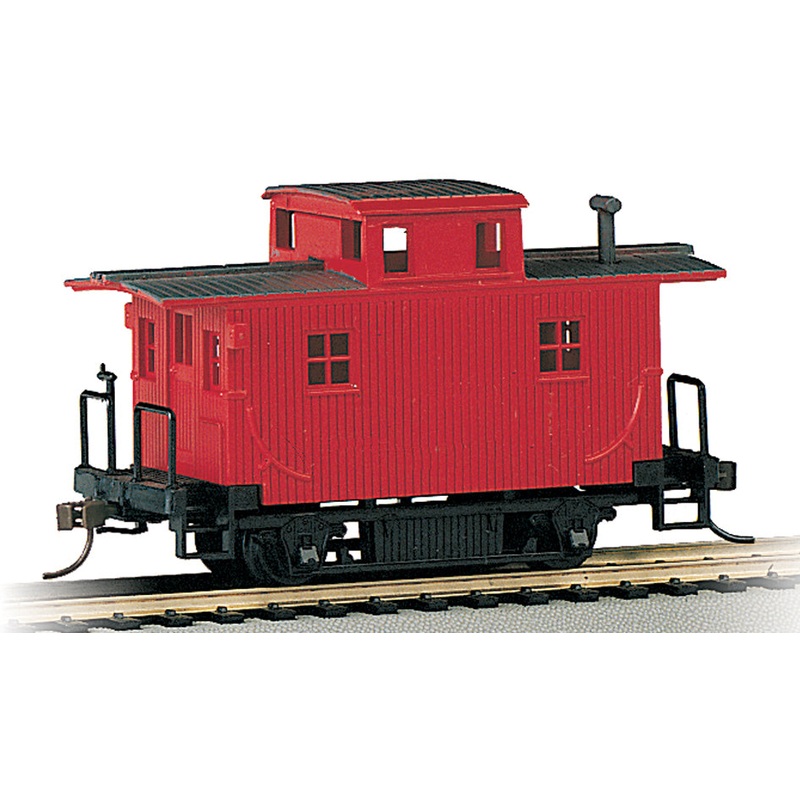 Bachmann 18449 HO Scale Bobber Caboose Painted Unlettered Red