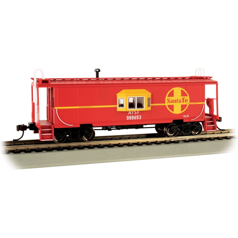 Bachmann 73206 HO Scale Bay Window Caboose Santa Fe ATSF 999653