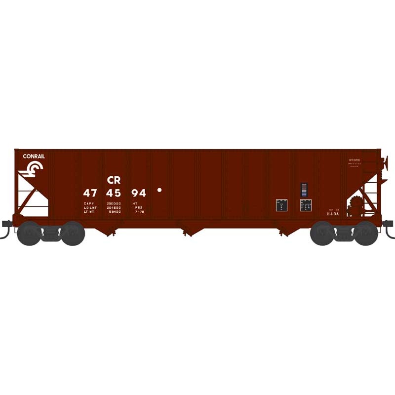 Bowser 43193 HO Scale 100 Ton 3-Bay Hopper Conrail CR 474422