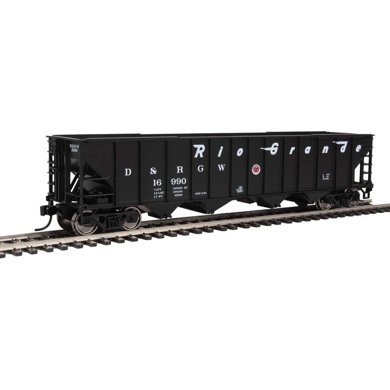 Walthers 910-1993 HO Scale 4 Bay 100 Ton Hopper Rio Grande D&RGW 16990
