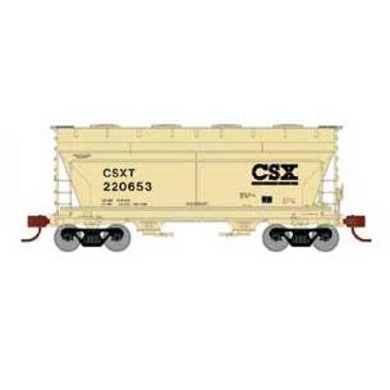 Athearn 81054 HO Scale ACF 2970 2 Bay Covered Hopper CSX 220653