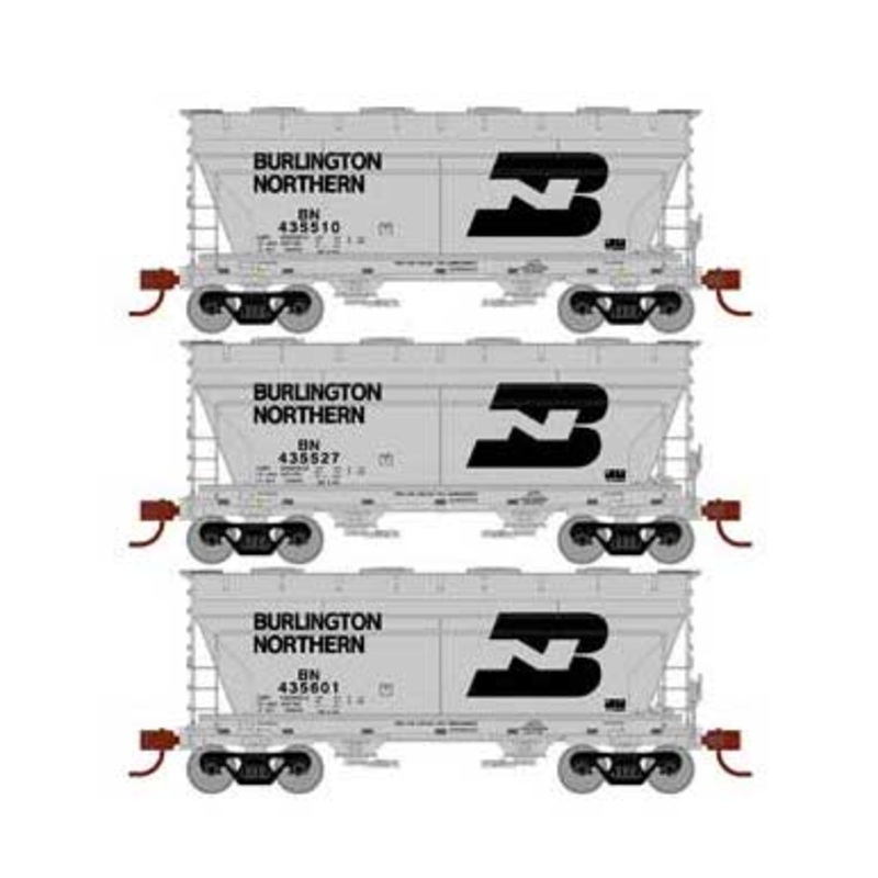 Athearn 81061 HO Scale ACF 2970 2 Bay Covered Hopper Burlington Northern BN 3 Pack