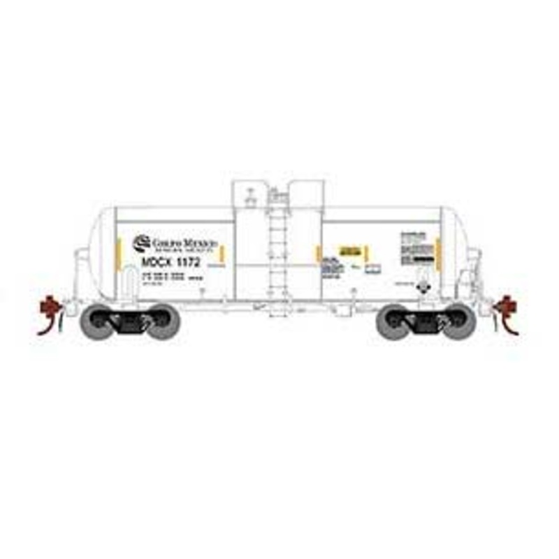 Athearn Genesis G25747 HO Scale 13,000 Gallon Acid Tank Car Grupo Mexico MDCX 1172