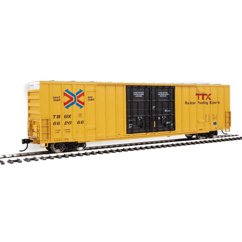 Walthers 910-2974 HO Scale 60' High Cube Plate F Boxcar TTX TBOX 662066 - Like New USED