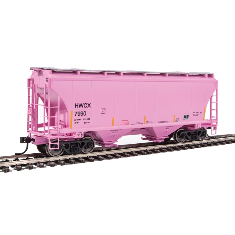 Walthers 910-7537 HO 39' Trinity 3281 2-Bay Covered Hopper HWCX 7990 - USED