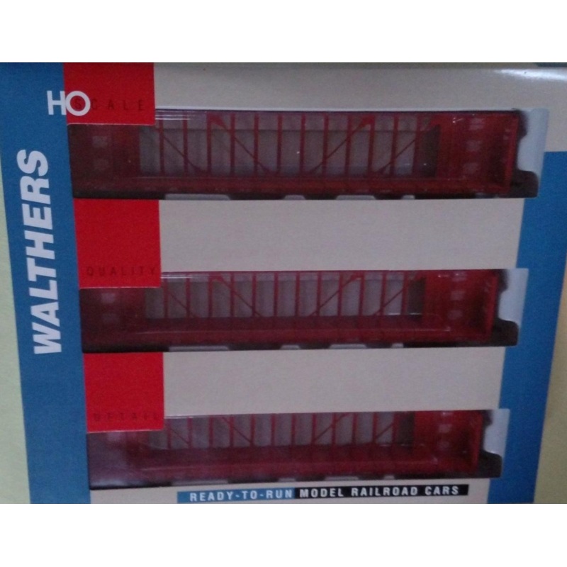 Walthers 932-34113 72' Centerbneam Flatcar Canadian Pacific CP 3 Pack - USED