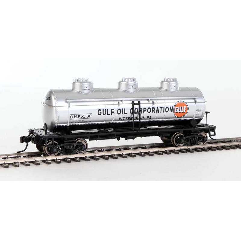 Walthers Mainline 910-1134 HO Scale 3 Dome Tank Car Gulf Oil SHPX 60