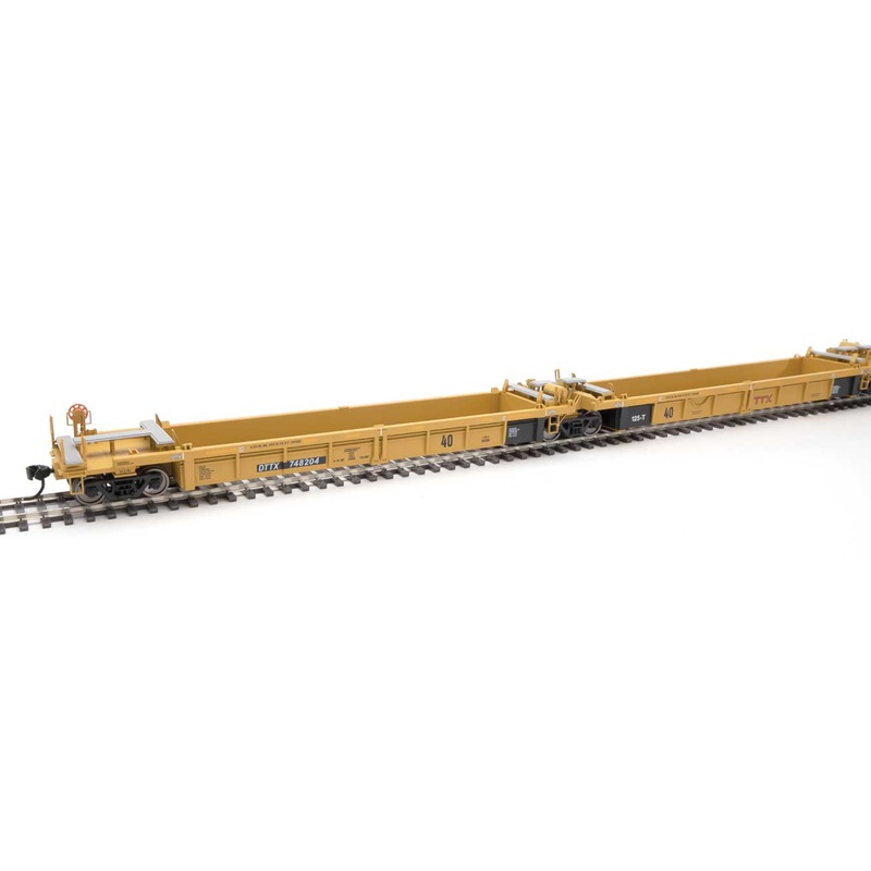 Walthers Mainline 910-55649 HO Scale 5-Unit Rebuilt 40' Well Car TTX DTTX 748204