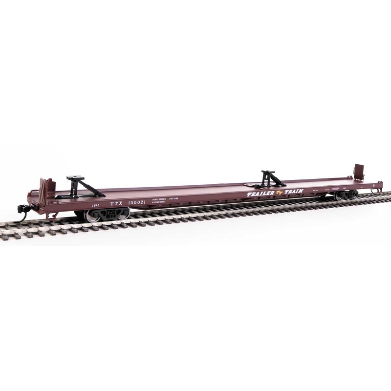 Walthers Mainline 910-5711 HO Scale 89' Channel Side Flatcar Trailer Train "Brown" TTX 150021