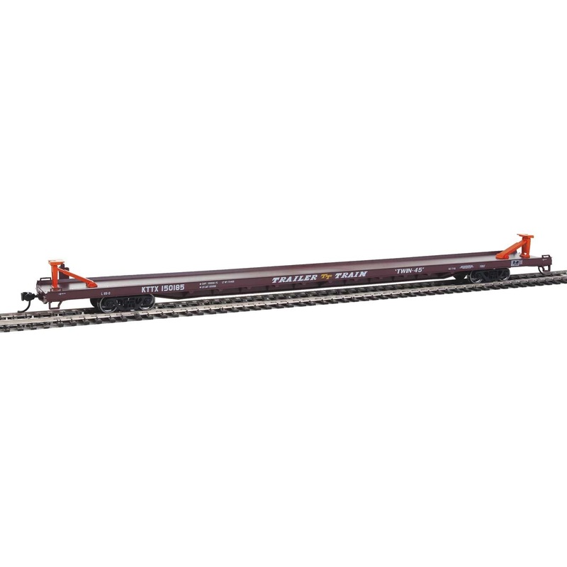 Walthers Mainline 910-5727 HO Scale 89' Channel Side Flatcar Trailer Train "Twin 45" KTTX 150185