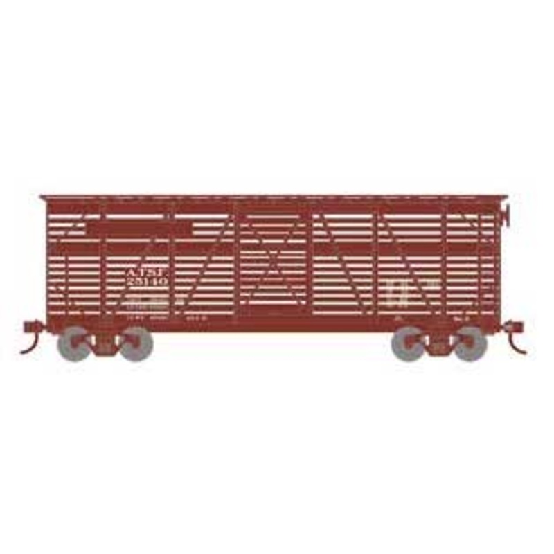 Athearn 75989 HO Scale 40' Stock Car Santa Fe ATSF 25140