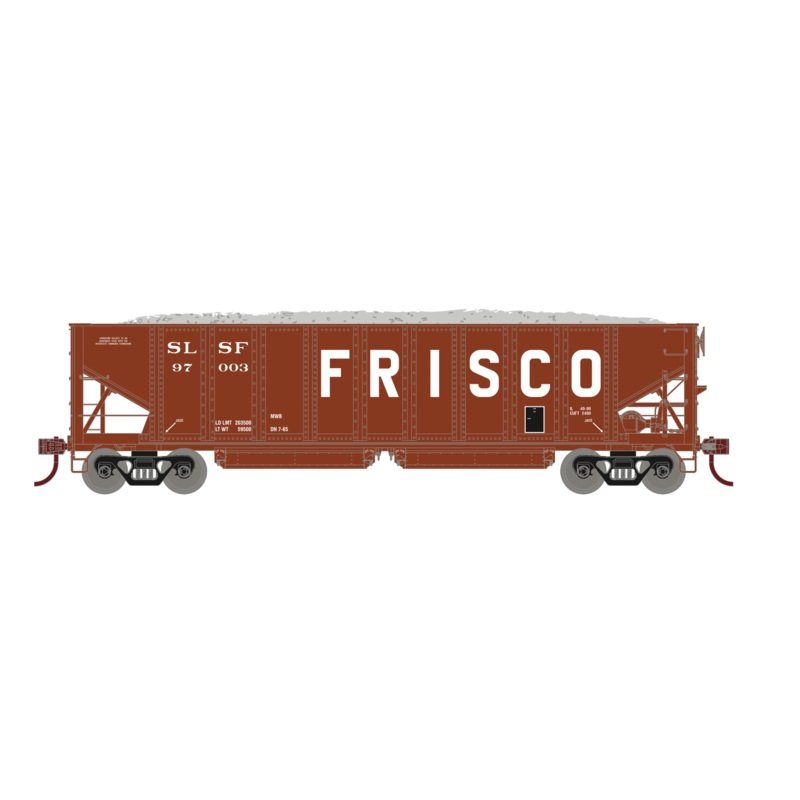 Athearn 7638 HO Scale 40' Ballast Hopper Frisco SLSF 4 Pack #2