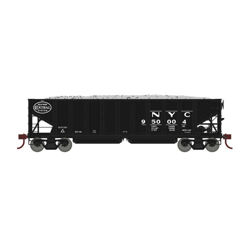 Athearn 7643 HO Scale 40' Ballast Hopper New York Central NYC 4 Pack #1