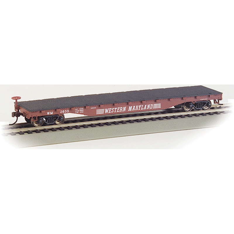 Bachmann 17334 HO Scale 50' Flatcar Western Maryland WM 2633 - NOS
