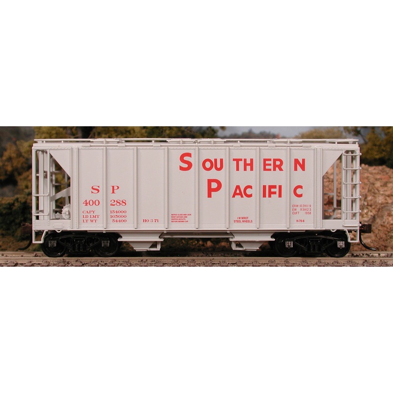 Bowser 56871 HO Scale 70 Ton 2 Bay Covered Hopper Kit Southern Pacific SP 100311 - NOS