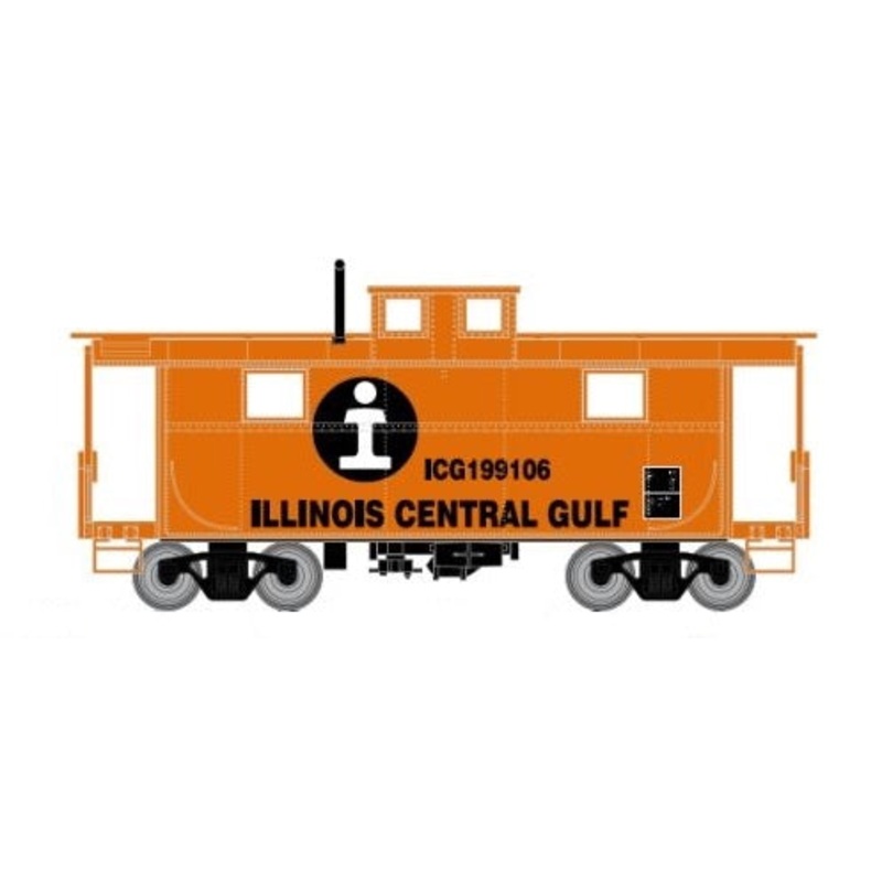 Roundhouse 76834 HO Scale 2 Window Caboose Illinois Central IC 199114 - NOS