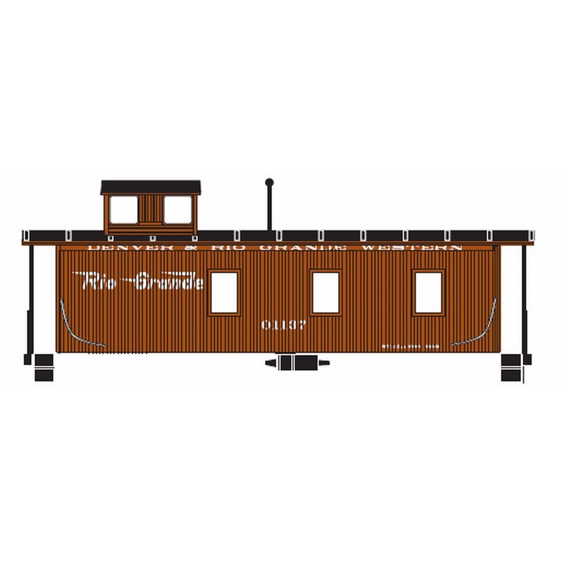 Roundhouse 84279 HO Scale 3 Window Caboose Rio Grande D&RGW 01137 - NOS