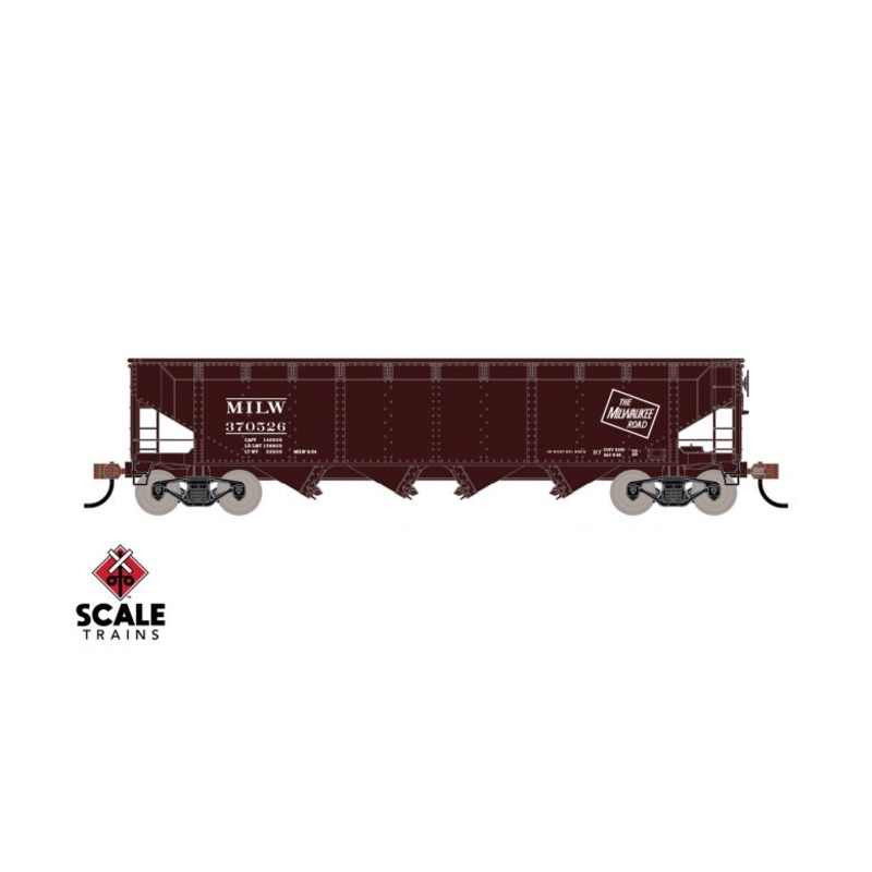 ScaleTrains Kit Classics 1213 70 Ton 4 Bay Open Hopper Milwaukee Road MILW 370552