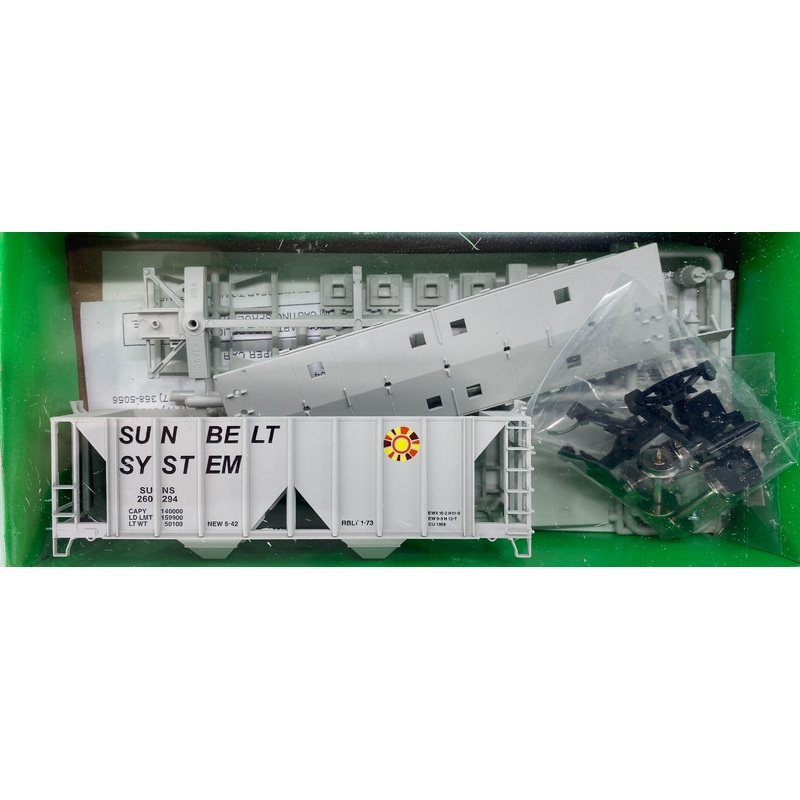 Three Notch Rail HO Scale (Boswer) 70 Ton Covered Hopper Kit Sun Belt Systems #'s Vary