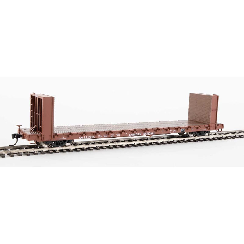 Walthers Mainline 910-5804 60' Pullman Bulkhead Flatcar Canadian National CN 621306