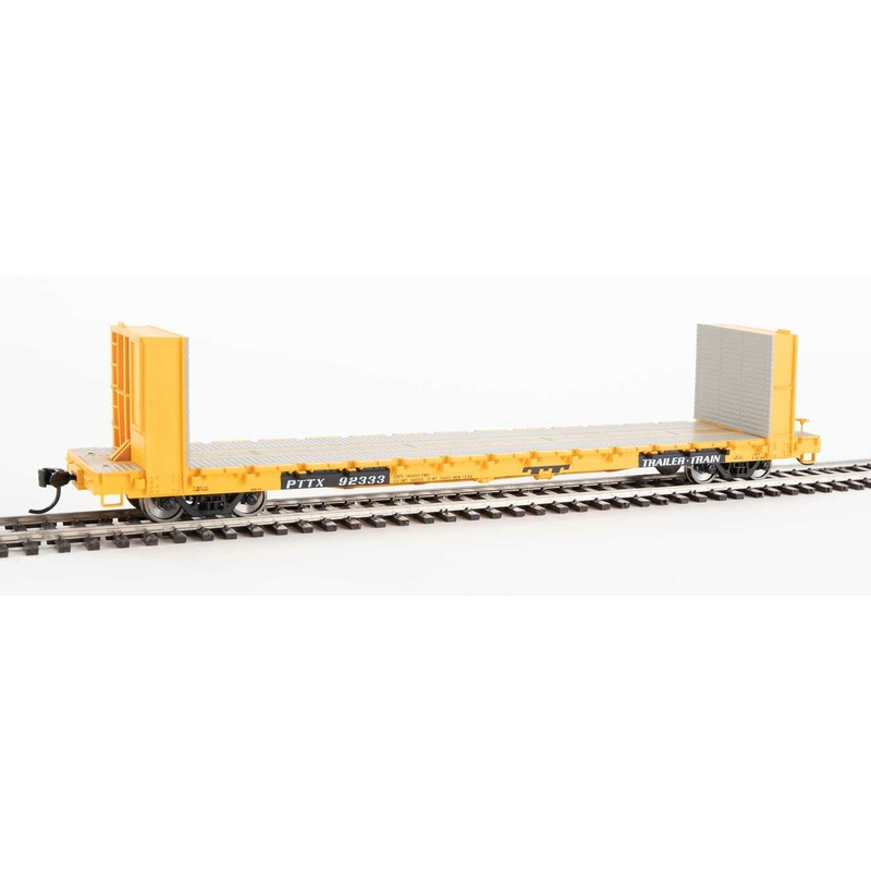Walthers Mainline 910-5822 60' Pullman Bulkhead Flatcar Trailer Train PTTX 92333