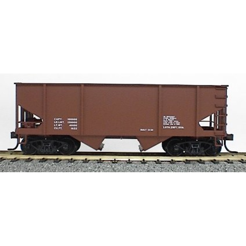 Accurail 2398 HO Scale Canton Car Co 55 Ton 2 Bay Open Hopper Kit Oxide Red Data Only NOS