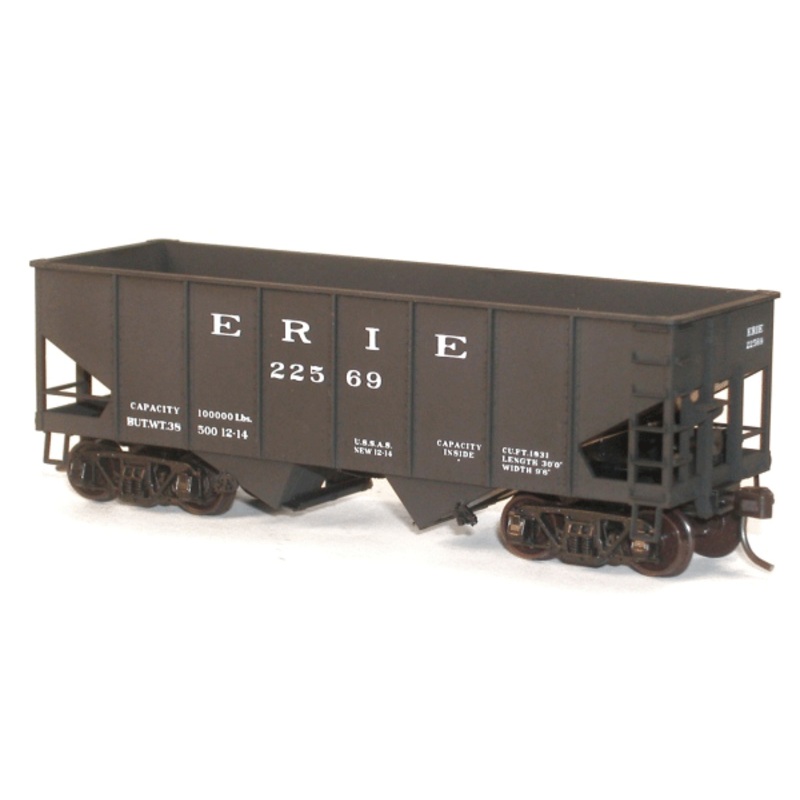 Accurail 2418 HO Scale 55 Ton 2 Bay Open Hopper Kit Erie - NOS