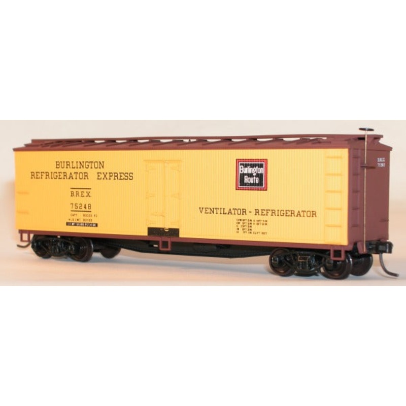 Accurail 3390 HO Scale 40' Wood Reefer Kit 3 Pack Burlington BREX - NOS