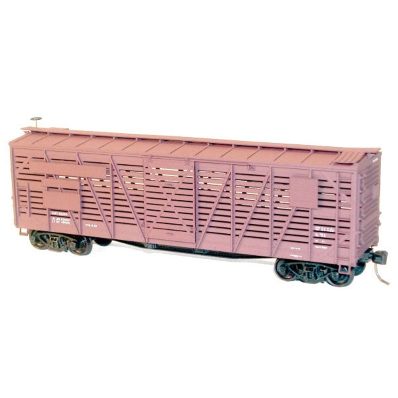 Accurail 4798 HO Scale 40' Wood Stock Car Kit Mineral Red Data Only - NOS