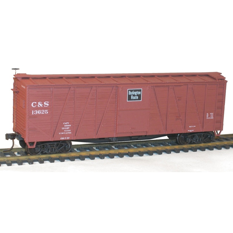 Accurail 80953 HO Scale 40' Single Sheath Boxcar Kit Burlington C&S - NOS