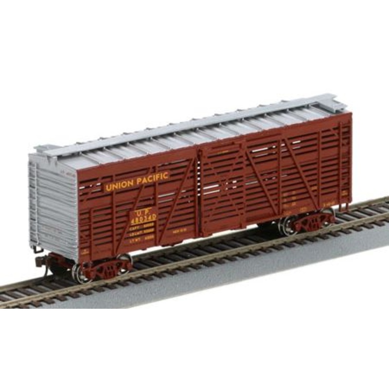 Athearn 75959 HO Scale 40' Stock Car Union Pacific "Brown" UP 46774D - NOS