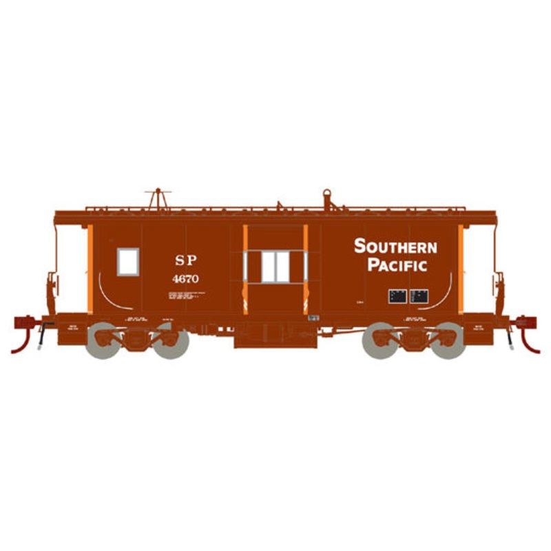 Athearn Genesis G63041 HO Scale C-50-9 Bay Window Caboose with Lights Southern Pacific SP 4670 - NOS