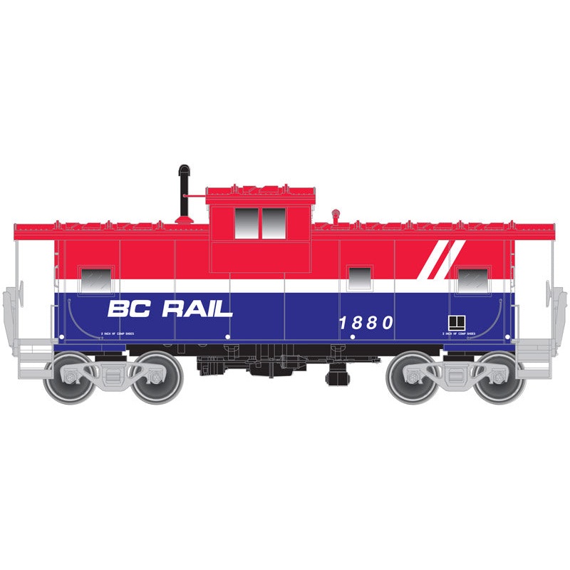 Atlas Master Line HO 20003102 Extended Vision Caboose BC Rail 1880 - NOS